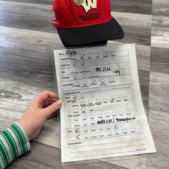 Vintage 90s Wisconsin Badgers Rose Bowl 1994 Red OS Nutmeg Big Ten Champions Hat - Picture 6 of 6